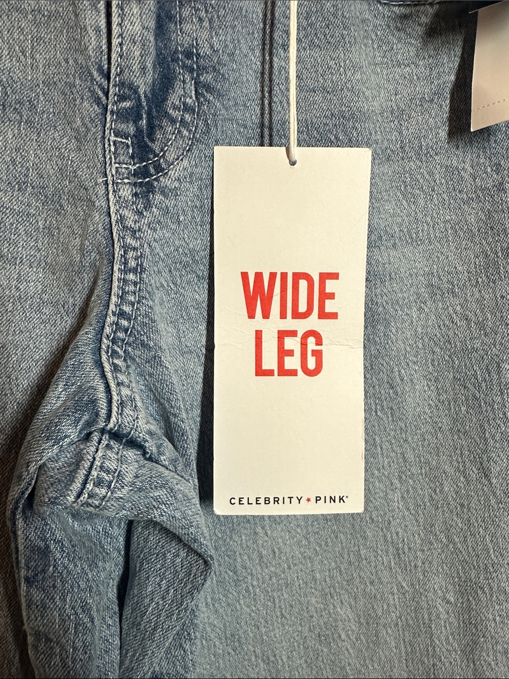 NWTS Celebrity Pink Light Blue Denim Jeans - High Waist Wide Leg Sz 11/30 🩵👖🩵 - Picture 3 of 13